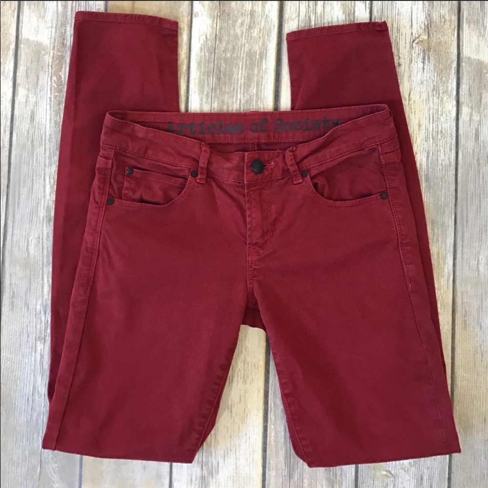 Articles of society Jeans! Wine Red. Size 26